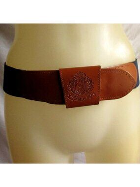 Vintage Women's Fashion Belt M/L Gitano  Elastic/Vinyl Hip 1990's USA MADE Prepp